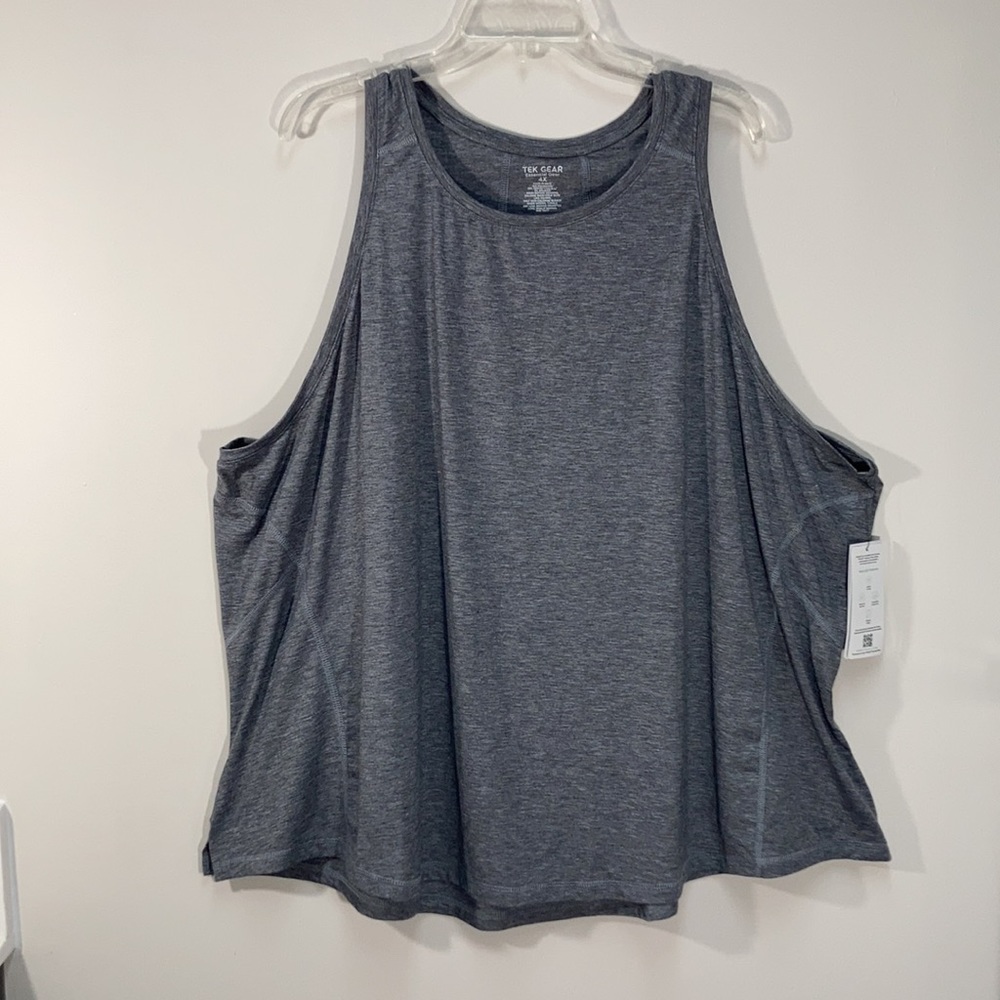 Relist 3/5/23❌NWT Tek Gear heathered gray tank top size 4X - Picture 4 of 16